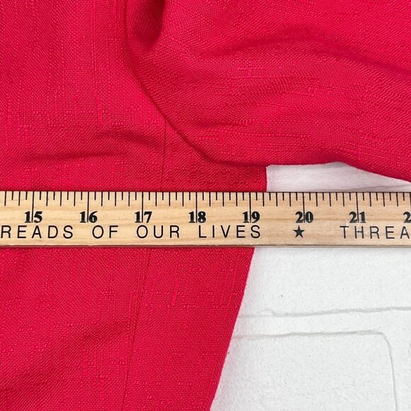 Kasper ASL Dress Women 8 Pink Woven Asymmetical Gold Button Classic 80s VTG - Picture 7 of 12